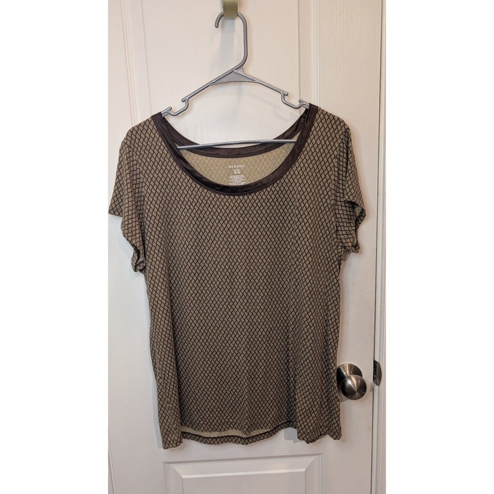 Women's George Tee Brown and tan Size XL